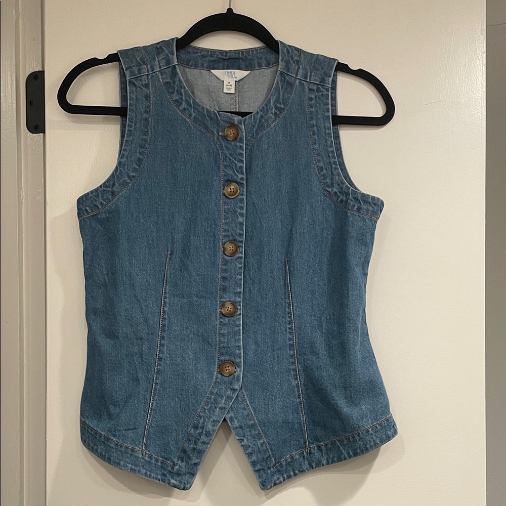 Denim Button-Up Top